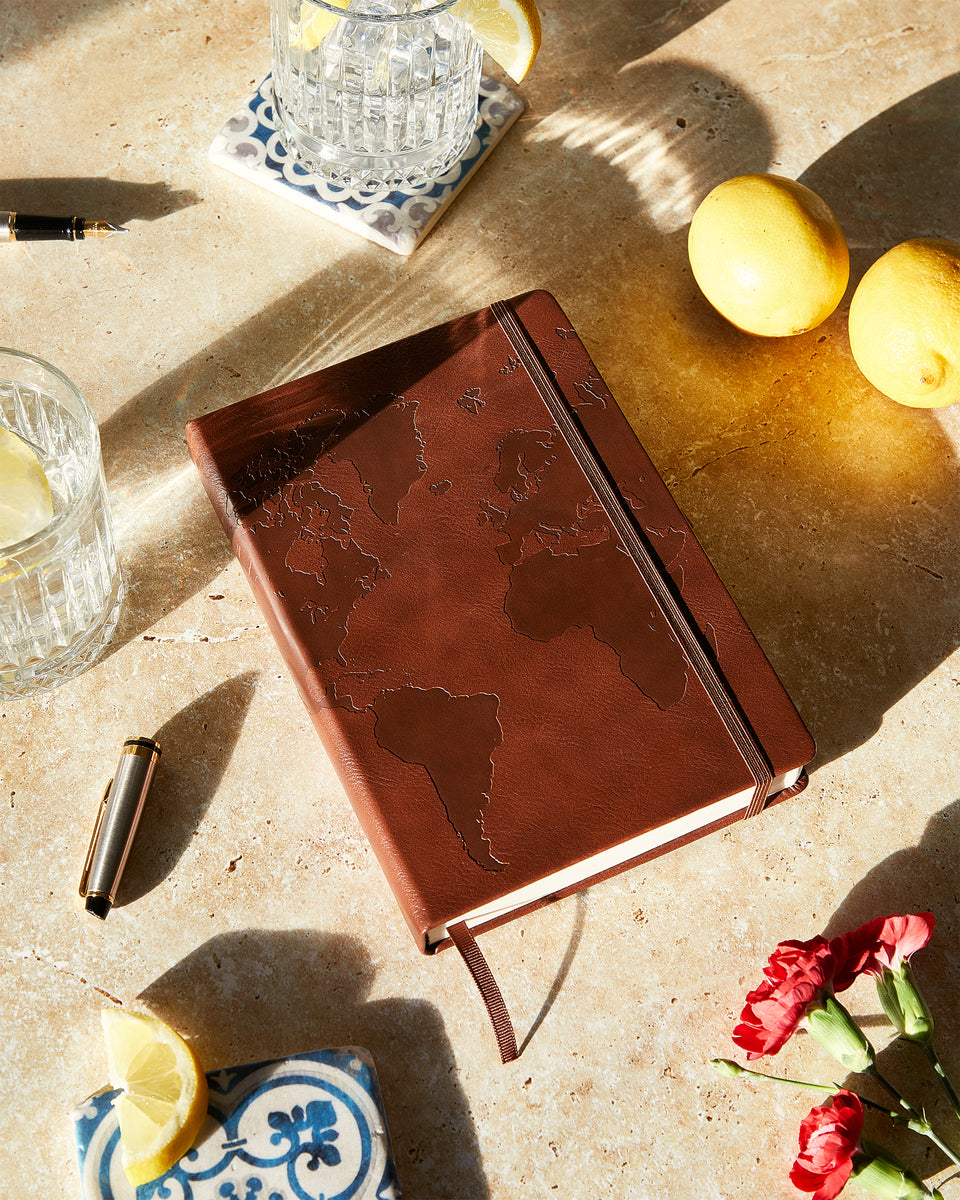 Chestnut Brown Hardcover Travel Planner By Beechmore Books | London